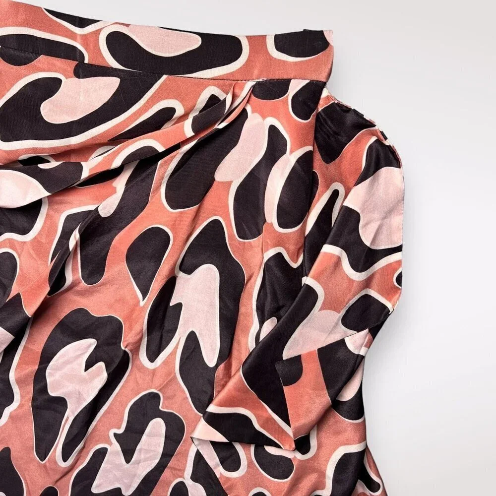 camilla & marc Animal Print Midi Skirt - Black, Pink, Cream
